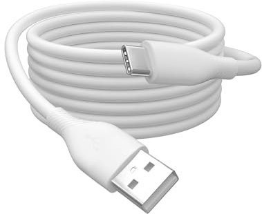 DIGITUS Cavo di connessione USB 2.0-1m - USB-A a Type-C - Alta velocità 480 Mbit/s - 60W Power Delivery - Cavo Flessibile in Silicone - Bianco - per iPad, iPhone, Smartphone Android, Tablet