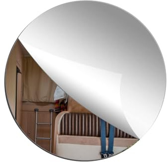 30cm Klebespiegel Rund Wandspiegel, Spiegel Selbstklebend Rund Wanddekoration, Dekospiegel für Wohnzimmer, Schlafzimmer und Badezimmer