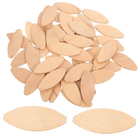 BUGUUYO 100pcs Wood Joiner Biscuits for Woodworking Joiner Biscuits Wood Chips for Crafting for Furniture Framing and Docking
