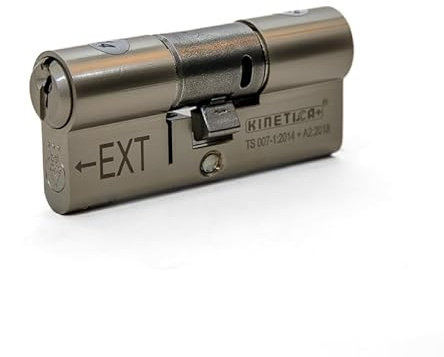 UAP Kinetica+ K4 3* Kitemarked Double Key Euro Cylinder Door Lock - Unparalleled Home Security & Safety System - with Bio Key, 6-Pin, Anti-Bump, Anti-Drill Features (120mm 65-10-45 (70/50) (Nikel)
