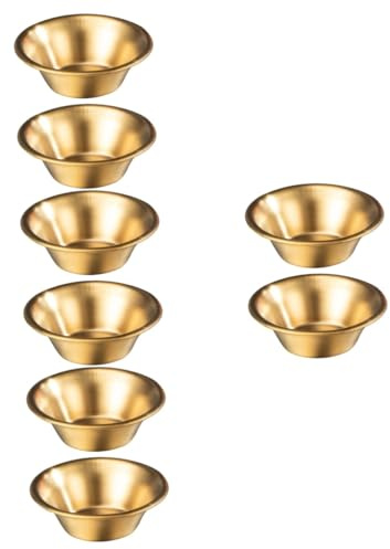 Cabilock 4 Ensembles Tasse De Sauce Plongement Tasses Conteneurs Portion Réutilisable Petits Pots À Sauce Contenants De Sauce Ustensiles De Cuisine Doré Acier Inoxydable 2 Pièces * 4