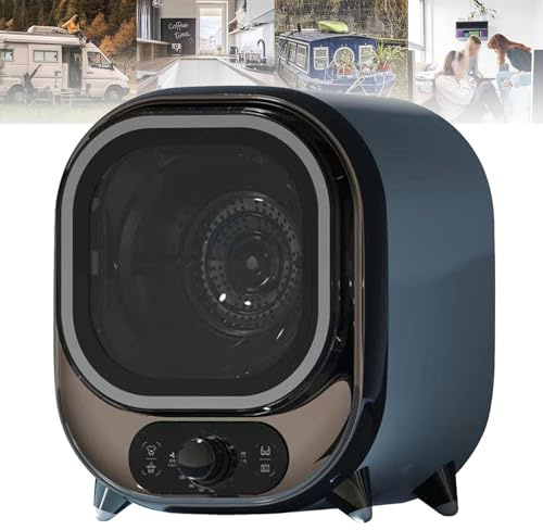 WhAeoy Mini Secadora Ropa Interior con Centrifugado, Perilla para Controlar Aire FríO/Caliente, Temporizador Ajustable, Funcionamiento Silencioso, Ahorra Espacio, Capacidad Lavado 0,8Kg,Brown