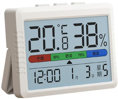 Zkydhbd USB Powered Indoor Thermometers Hygrometer Clock Calendar For Living Room Bedroom And Nursery Humidity Detectors Accurate Temperature Monitors