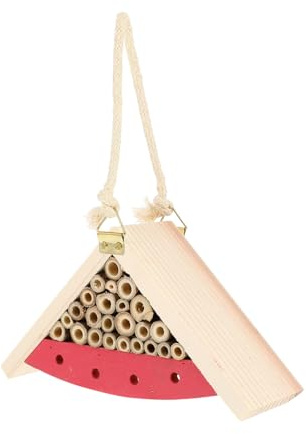 Toyvian Holzhaus für Insekten Bienenzuchthütte aus Holz Bienenkasten als Lebensraum Naturähnliches Habitat für Garteninsekten Nützlingsunterkunft aus Holz
