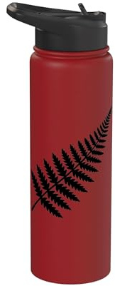 New Zealand Fern NZ Proud Kiwi Bird New Zealander Stainless Steel Insulated Water Bottle
