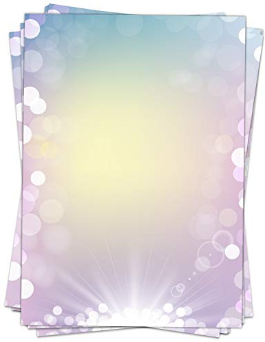 10 Blatt Briefpapier (A4) | Zauberhafter Verlauf | Motivpapier | edles Design Papier | beidseitig bedruckt | Bastelpapier | 90 g/m²