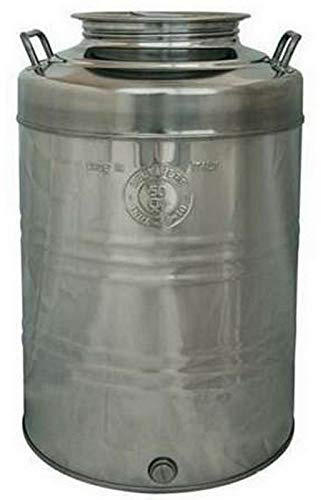 Belvivere Récipient à huile inox 18/10 soudé fond à pot America Made in Italy (50 litres)