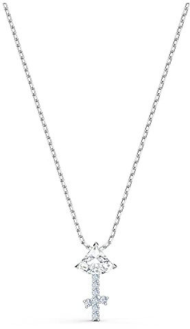 Swarovski Women's Zodiac Pendant Necklace, Finely Cut Stones in White with a Mixed Metal Finish Chain, For Sagittarius