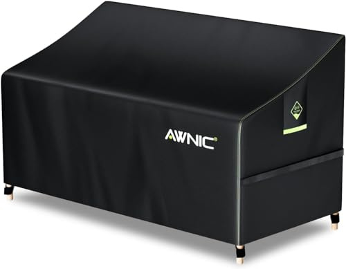 Awnic trädgårdsbänk skydd för skyddshölje presenning trädgårdsbänk vattentät 420D polyester 3-sitsig 160 x 70 x 60/88 cm