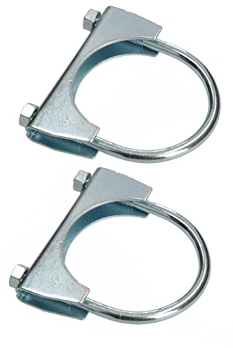 KOTARBAU® 2 x Pernos en U 68mm, Perno redondo, Perno de acero Inoxidable, Perno con tuercas, Soporte De Abrazadera De Mástil De Antena, Montaje De Antena, Perno para fijar tubos, Mordaza para mástiles