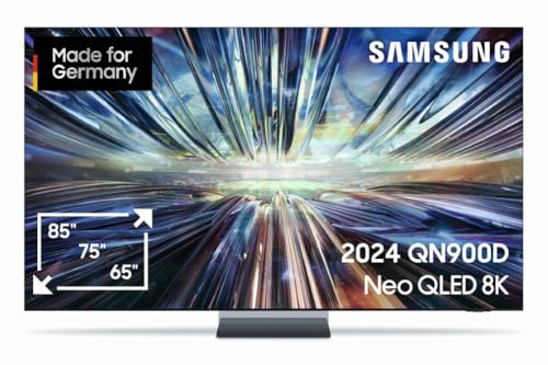Samsung Neo QLED 8K QN900D Fernseher 65 Zoll, Neo Quantum HDR 8K Pro, Neural Quantum AI Gen3 Prozessor, AI Upscaling, Smart TV, KI TV, GQ65QN900DTXZG, Deutsches Modell