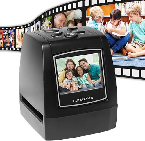 Film Slide Scanner, with 2.36” LCD Screen, Convert 135 Film/35mm Slide To JPG Digital Photos, Support USB Output, Works with Different Types Of Film Slides