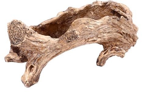 Yechiry Harz Blumentopf, Driftwood Pflanzer Kunstholz, Harz Sukkulente Pflanzer Künstlicher Vintage Baumwurzelstumpfstil Blumentopf für Sukkulenten Kaktee Kräuter Afrikanische Veilchen