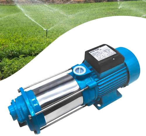 Pompe centrifuge puissante 2500 W, pompe d'arrosage pour jardin, pompe à jet avec pressostat, pompe pression, 4000 l/h, 110 m, acier inoxydable