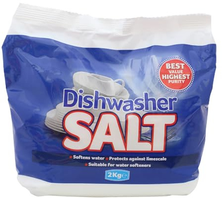 Concept4u Dishwasher Salt 2kg Softens Water Highest Purity Salt Protects Against Limescale Suitable for Water Softeners
