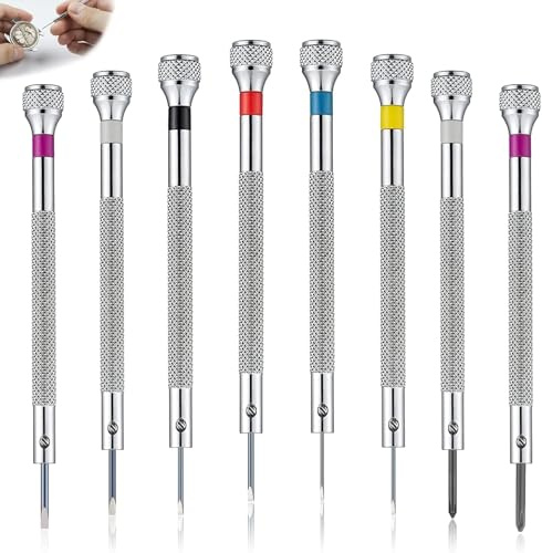 8Pcs Watchmakers Jewelers Screwdrivers Set 0.6-1.6mm Precision Screwdrivers