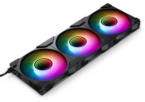PHANTEKS M25 Gen2 PC Fan 120mm RGB 3-Pack – Reverse Blade Gaming PC Fan Black | PWM Fan - up to 2,000 RPM - Modular System - High Airflow - Low Vibration - Quiet