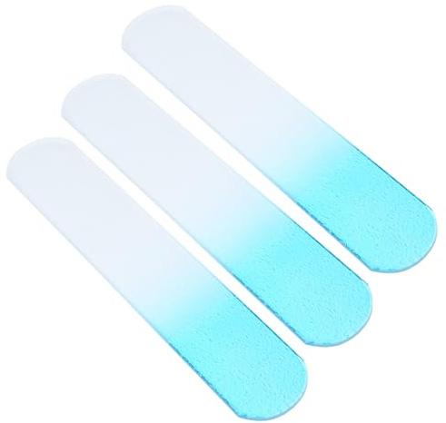 Glas Fußfeilen Raspelset 3 Stück Blau für Pediküre und Fußpflege | Wiederverwendbar und Waschbar, zur Entfernung von Hornhaut und Abgestorbener Haut