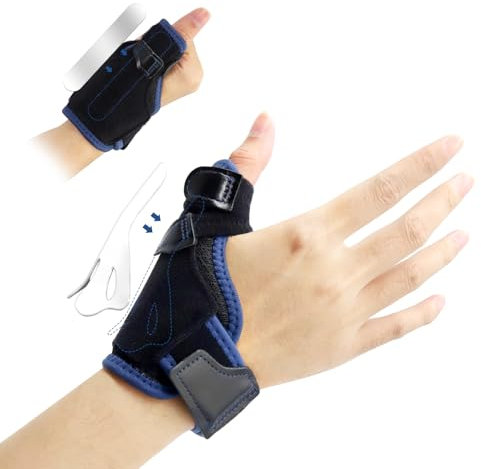 Wepai Daumenorthese Links & Rechte, Atmungsaktive Daumenschiene für Sehnenscheidenentzündung Arthritis,Weichteilverletzungen,Verstauchungen Daumensattelgelenk Daumenstütze(Universelle) (B)