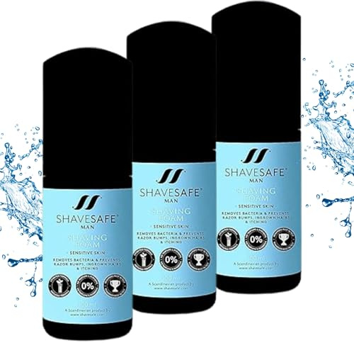 ShaveSafe Men's Shaving Foam (Normal Skin, 100 ml) (100 ml (3 Pack))
