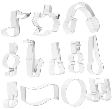 Holibanna Music Note for Baking and Cutting Pizza Stainless Steel Cookie Cutter Set Biscuit for Baking with Sturdy and Easy to Release Design Suitable for Professional Chefs and Kitchen