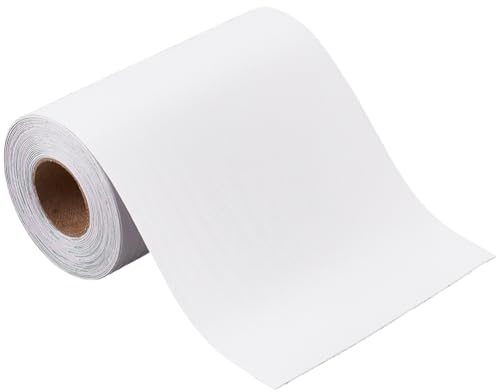craspire 3.94 Pouces x 10.94 Yards Ruban adhésif à Grain de Bois Blanc Ruban de réparation de Bois réaliste Autoadhésif imperméable PVC Texture de chêne Meubles Artisanat Décoration Patch