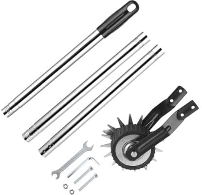 JANZU Utensile per tagliabordi, tagliabordi manuale a mano, tagliabordi rotanti a ruota, cesoia per marciapiede da giardino (1,2 m)