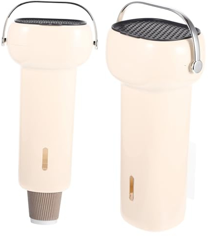 Hohopeti Caja De Almacenamiento De Copa De Agua Bandeja Portavasos Dispensador Portavasos De Baño con Bandeja Poseedor Tazas Hogar Titulares Beige Abdominales