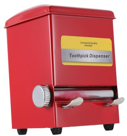 BIUDECO Portastuzzicadenti in Acciaio Inossidabile retrò Scatola Dispenser Robusta e Pratica per Uso Custodia Stuzzicadenti e Duratura per Feste e Riunioni