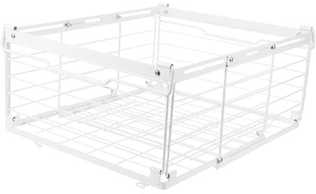 UKCOCO Cesta Ajustable para Congelador con Diseño Colgante Organizador de Malla Metálica para Refrigeradores y Arcón Resistente al Frío y Optimización del Espacio