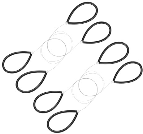 sourcing map Pottery Wire Tool 4Pcs 17.72 Standard Clay Wire Cutter Cutting Pottery Tools with Rubber Handle for Clay Cutting Sculpting Cheese Dough Tools, Black