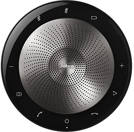 Jabra Speak 710 Portable Conferencing Speakerphone - Certified for Microsoft Skype for Business, with Bluetooth Adapter and USB Cable - Connect with Laptops, Smartphones and Tablets (Renewed)