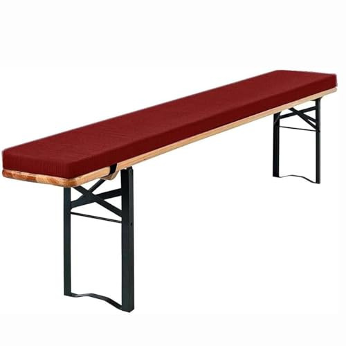 Cuscino per Panca da Birra 140x25x3cm (55,2x9,9x1,2 Pollici), Imbottitura in Spugna ad Alta resilienza, Design con Cerniera, Morbido e Confortevole, Fodera del Cuscino Lavabile per Birr