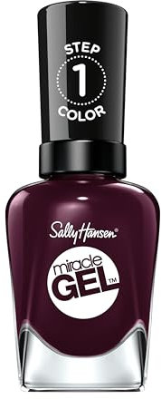 Sally Hansen Miracle Gel Nagellack, 256 Proper P-rose, lang anhaltend und super glänzend mit Gel-Effekt, trocknet ohne UV Licht, rötliches braun, rosa