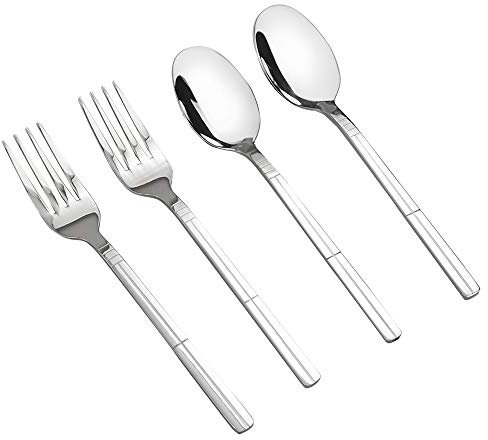 Eudokky Dessert Forks, Dessert Spoons Set, 12 Pieces Stainless Steel Spoons Forks Set