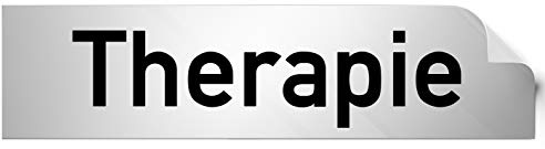 Kinekt3d Leitsysteme Folienschild Türschild • Therapie • PVC Hinweisschild • 160 x 40 mm Silber • selbstklebend • Kratzfester Druck • UV Beständig