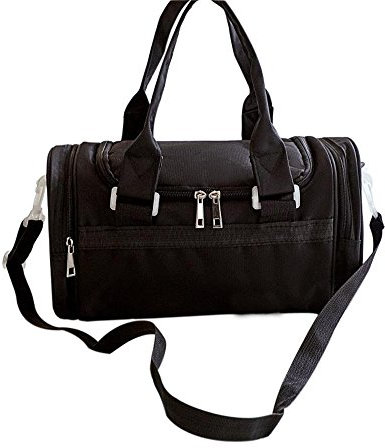 Balletttanz Seesack für kleine Mädchen Gymnastiktasche Overnight Weekender Bag leichtes Handgepäck, Schwarz , Größe S