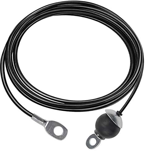 LFJ Fitness Steel Cable, Heavy Duty Steel Wire LAT and Lift Pulldown Pulley System Home Gym Cable Accessories (Fixed 1.5m with Gravity Ball)