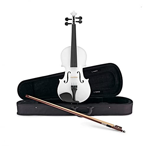4/4 Violin-Outfit für Anfänger mit Bogen und Etui, weiß - ab 11 Jahren