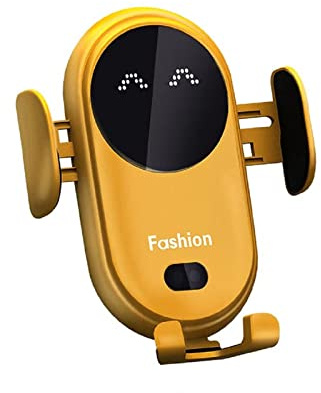 Fiorky Wireless Car Charger Mount Holder, Personalized Robot Design Smart Auto-Sensing Car Phone Holder, 10W Fast Charging, Auto-Clamping Air Vent Phone Holder