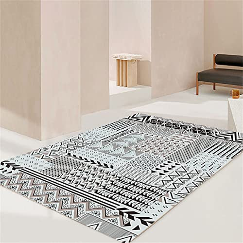 Teppich Badezimmer Teppichboden Auslegware Grauer schwarzer Wohnzimmer-Teppich, waschbar, weicher Teppich, verschleißfest 50X80cm Gebetsteppich Carpets