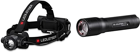 Ledlenser H15R Core Stirnlampe LED & P7R Taschenlampe LED, 1000 Lumen, aufladbar mit Lithium 18650 Akku, 210m Leuchtweite, bis zu 40h Laufzeit, inkl. Magnetladesystem u. Wandhalterung, Flashlight