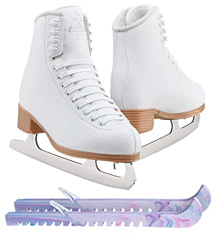 Jackson Classic JC200 Damen Eiskunstlaufschuhe, 5 Bündel mit Schlittschuhschutz