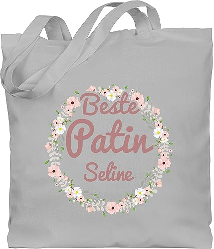 Geschenk mit Namen personalisiert by Shirtracer - Baumwolltasche - Beste Patin - Patentante Taufpatin