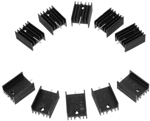 UKCOCO 10 Stück Aluminium Kühlkörper Für To-220 Transistoren Metall Kühlrippen 20x15x10mm Wärmeableitungsset Für Hochleistung Halbleitergeräte