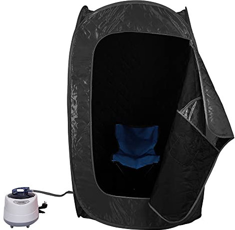 Cabina de sauna Vapor Fumigación 1000W-Sauna Cabina de Sauna Vapor, Sauna Box Relaja los Músculos y Alivia la Fatiga, Disfruta de la Transpiración, Sauna Plegable y Portátil-80 * 80 * 135cm (negro)