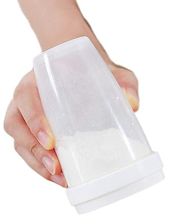 Flour Sifter Canister Plastic Flour Sifter Jar Convenient Flour Spreader Cocoas Powder Shaker for Baker Baking Accessory Flour Sprinkling Device