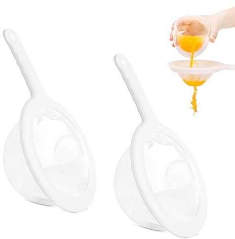 Bewudy 2 Stück Filter Siebe Set Mit Griff, 200 & 400 Mesh Feiner Filter Passiersieb Küchensieb Sieb Feinmaschig mit Rutschfesten Griffen, Geeignet zum Filtern von Sojamilch für Saft Milch Kaffee Tee