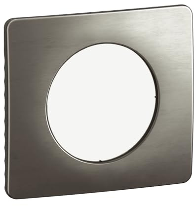 LEGRAND | Plaque 1 Poste, Céliane, Finition Acier Satiné, Design Moderne Et Élégant, Compatible Avec Mécanismes Céliane