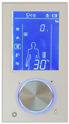 COYEUX Shower Trim Digital Valve Shower Controller, LED Touch Screen Control Thermostat Display, 3 Ways, Smart Power Outlet Is Compatible
